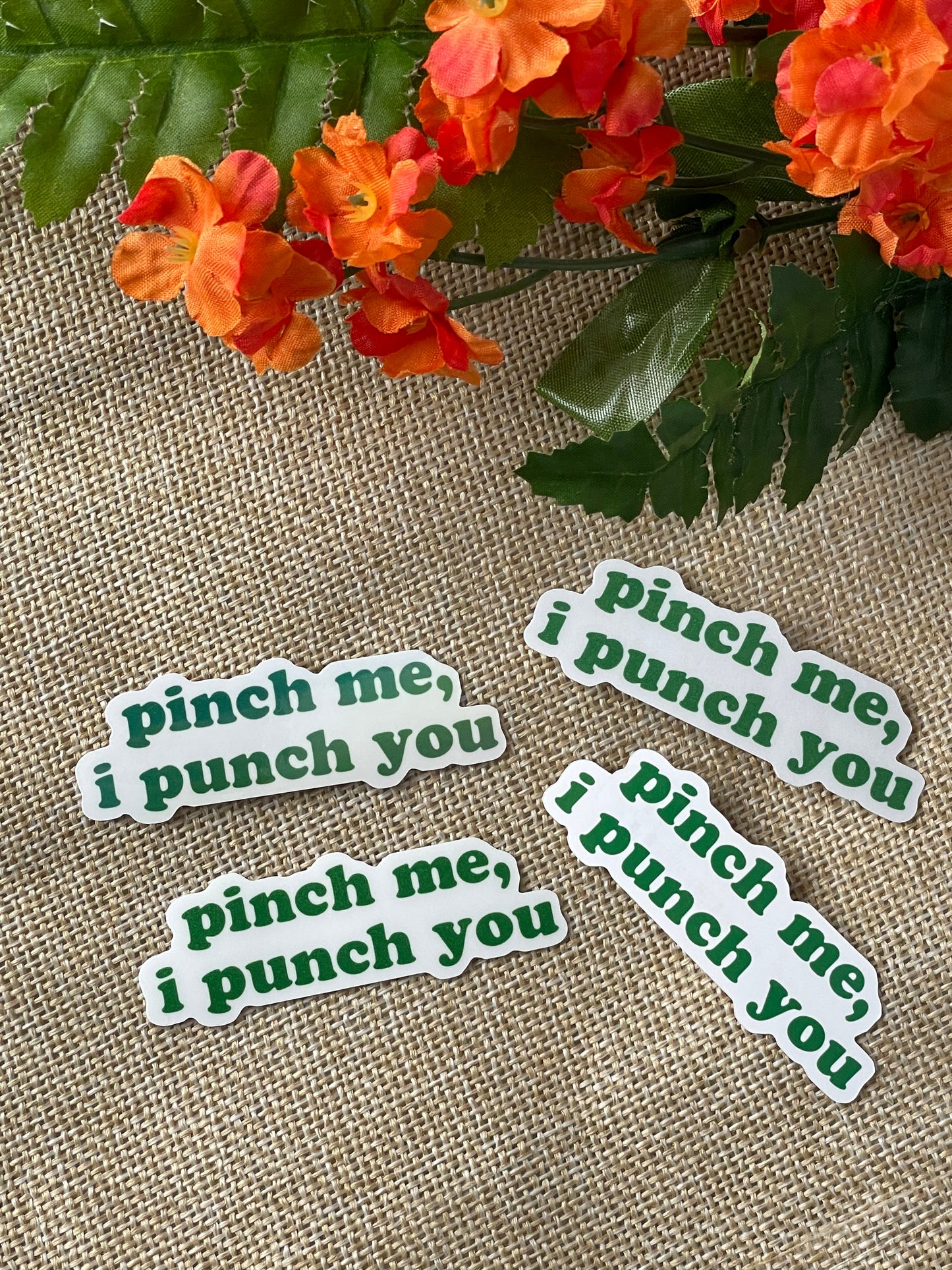 st. patrick's day pinch punch weatherproof stickers