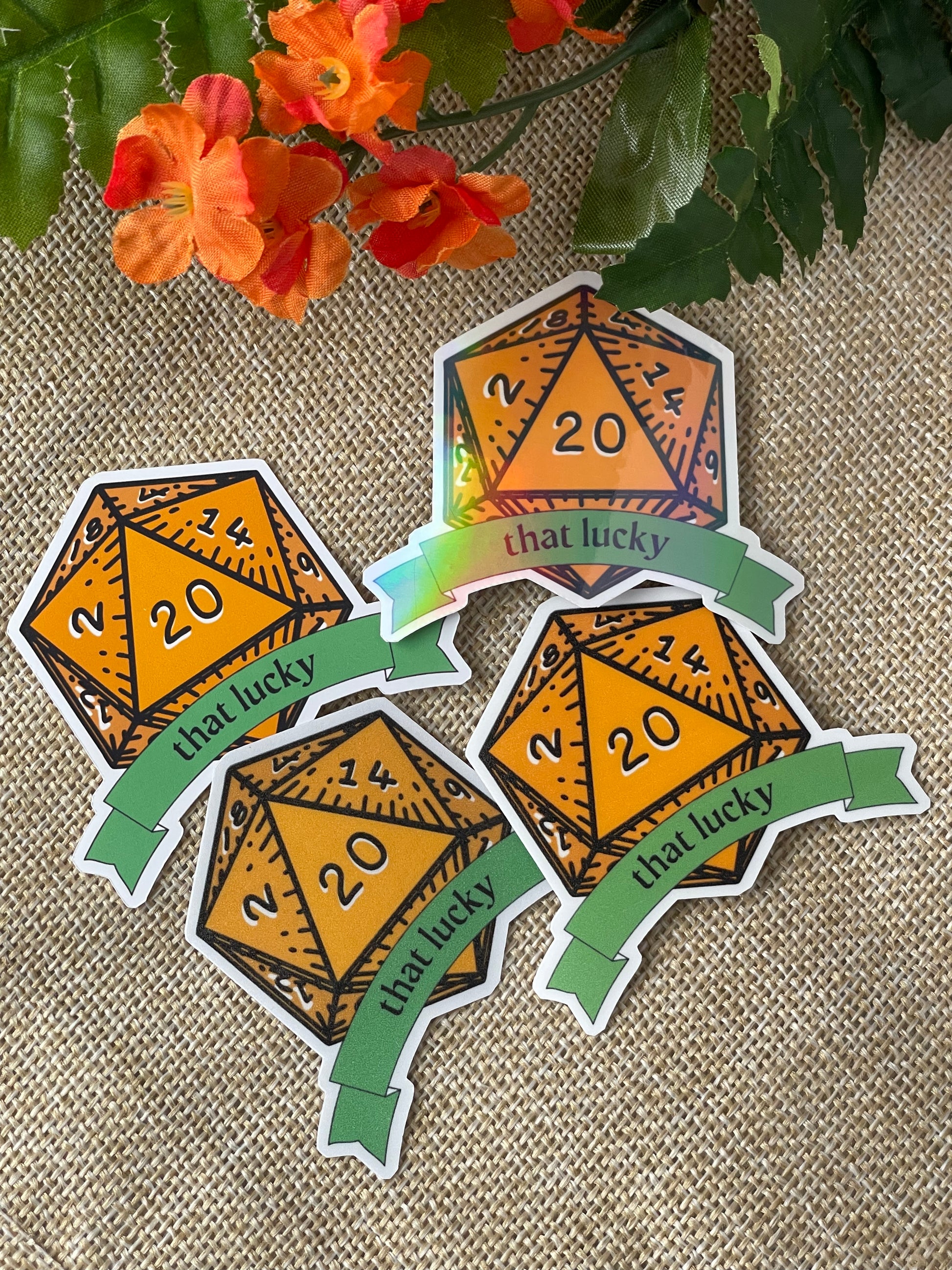 st. patrick's day that lucky dnd weatherproof stickers