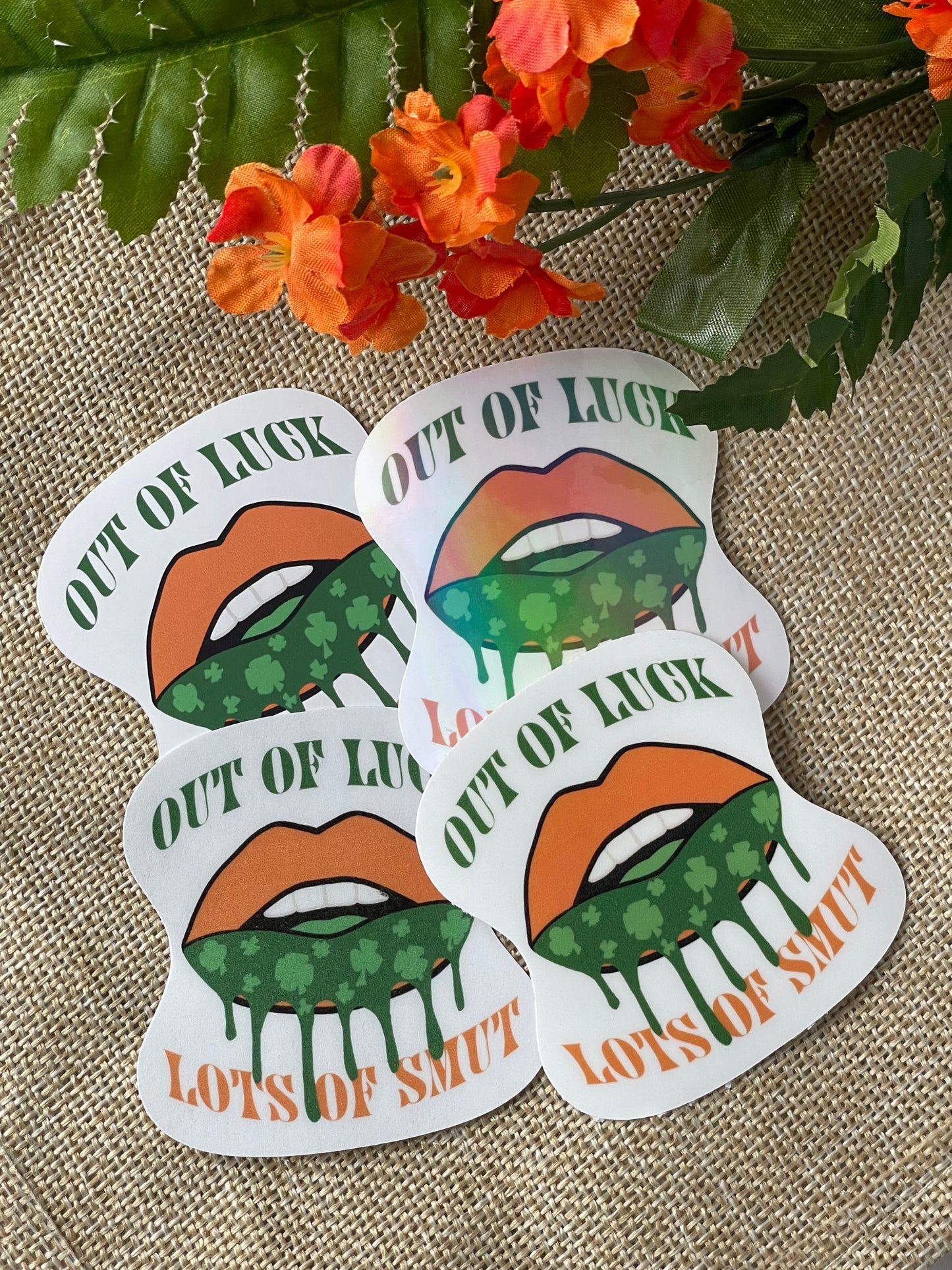 st. patrick's day out of luck stickers