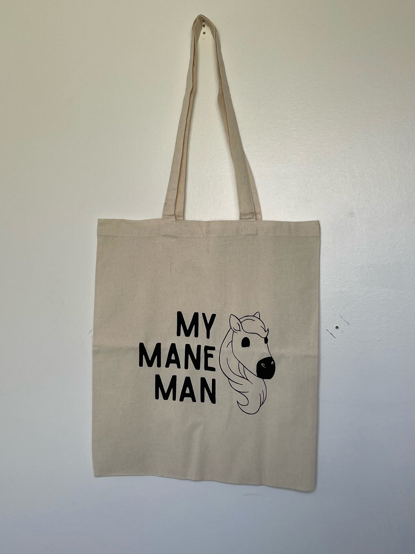 mane man 15x16 canvas tote