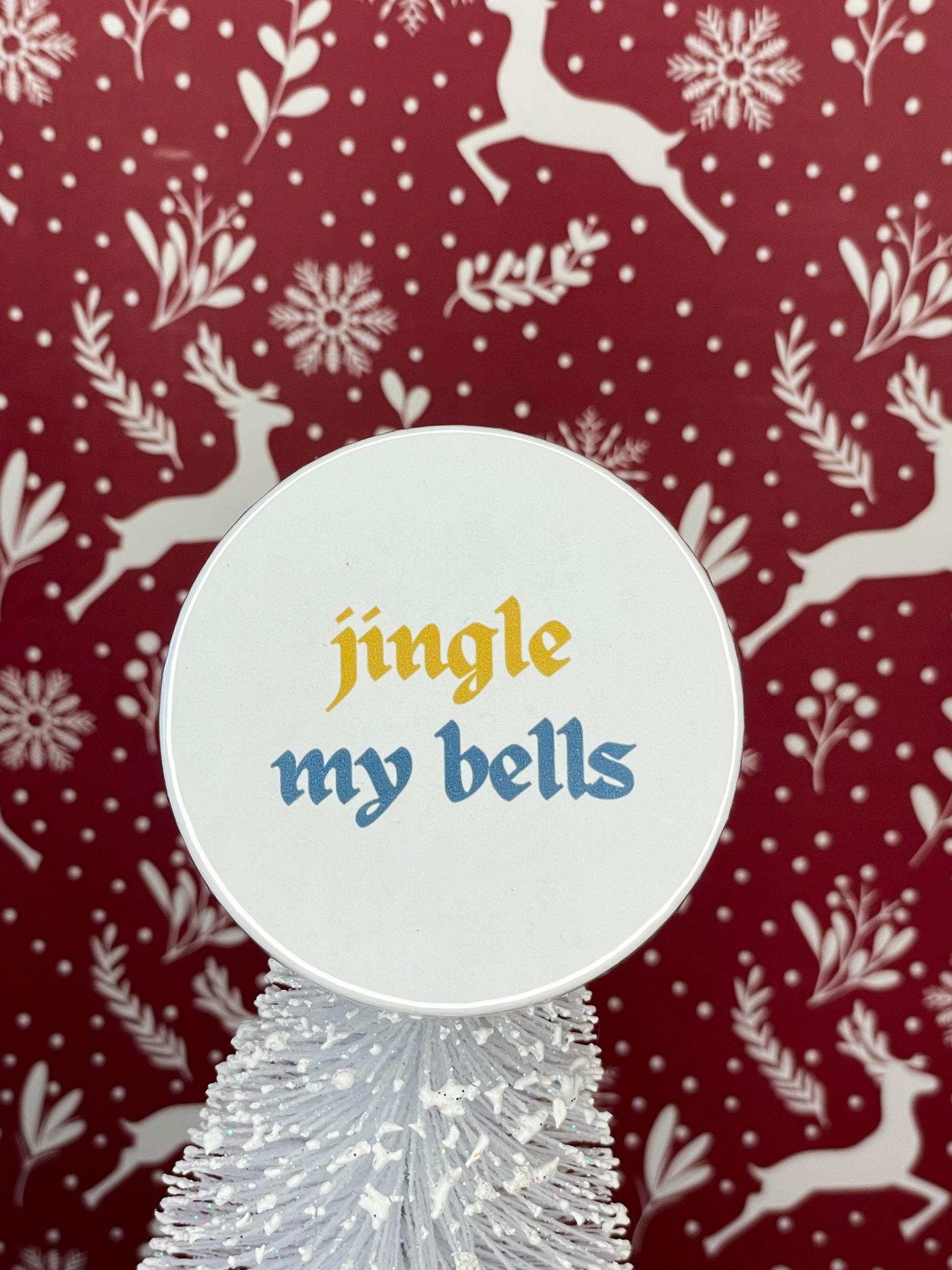 Jingle my bells christmas large 57mm button