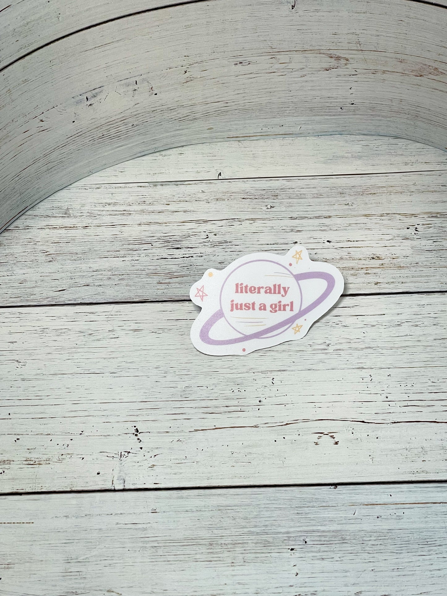 literally just a girl waterproof matter sticker