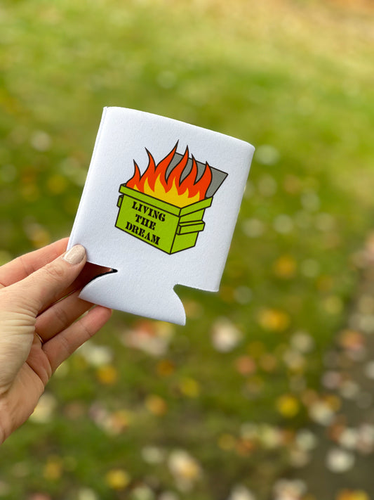 Dumpster fire Coozie Can Sweater