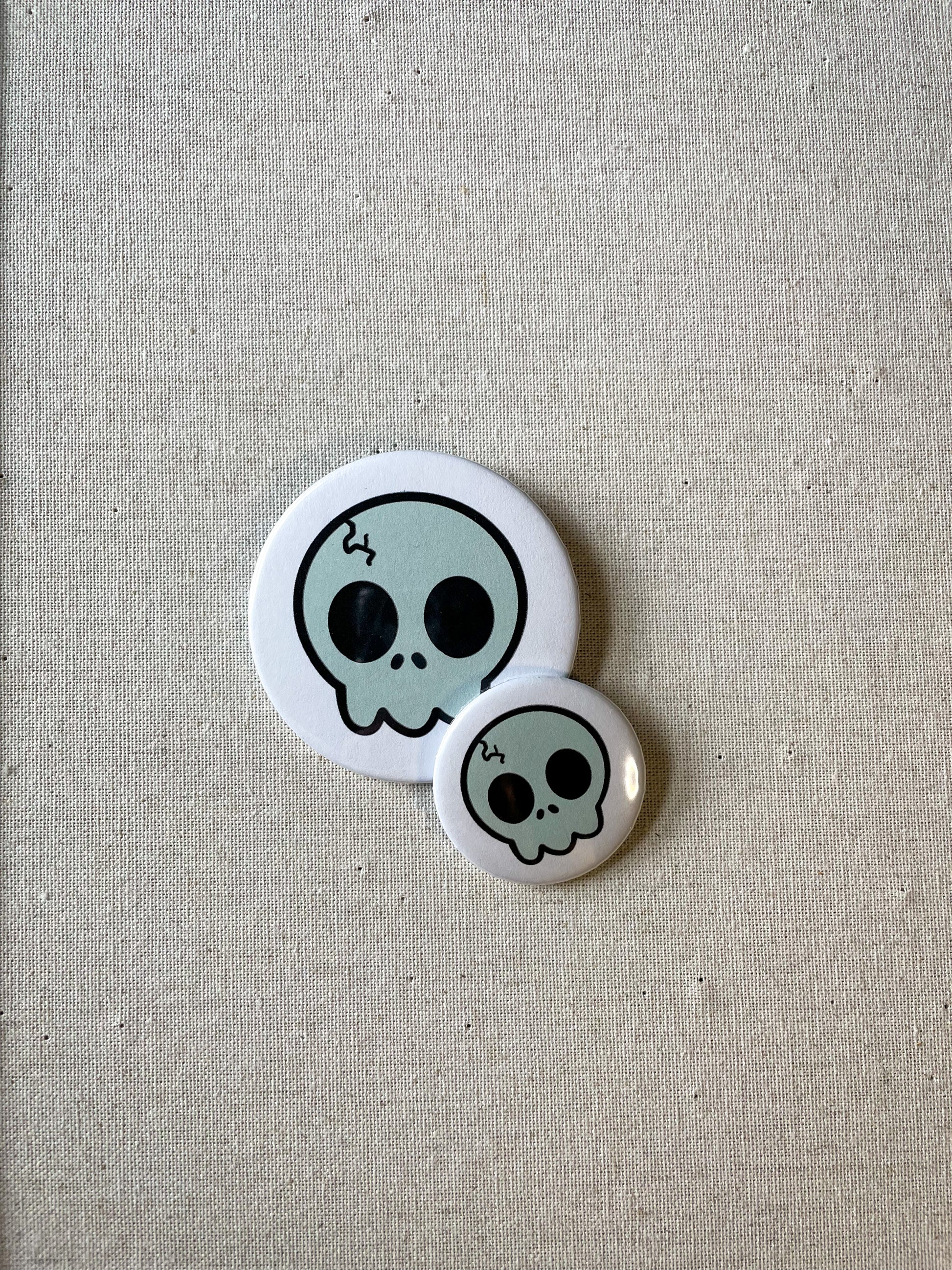 halloween skull buddy buttons