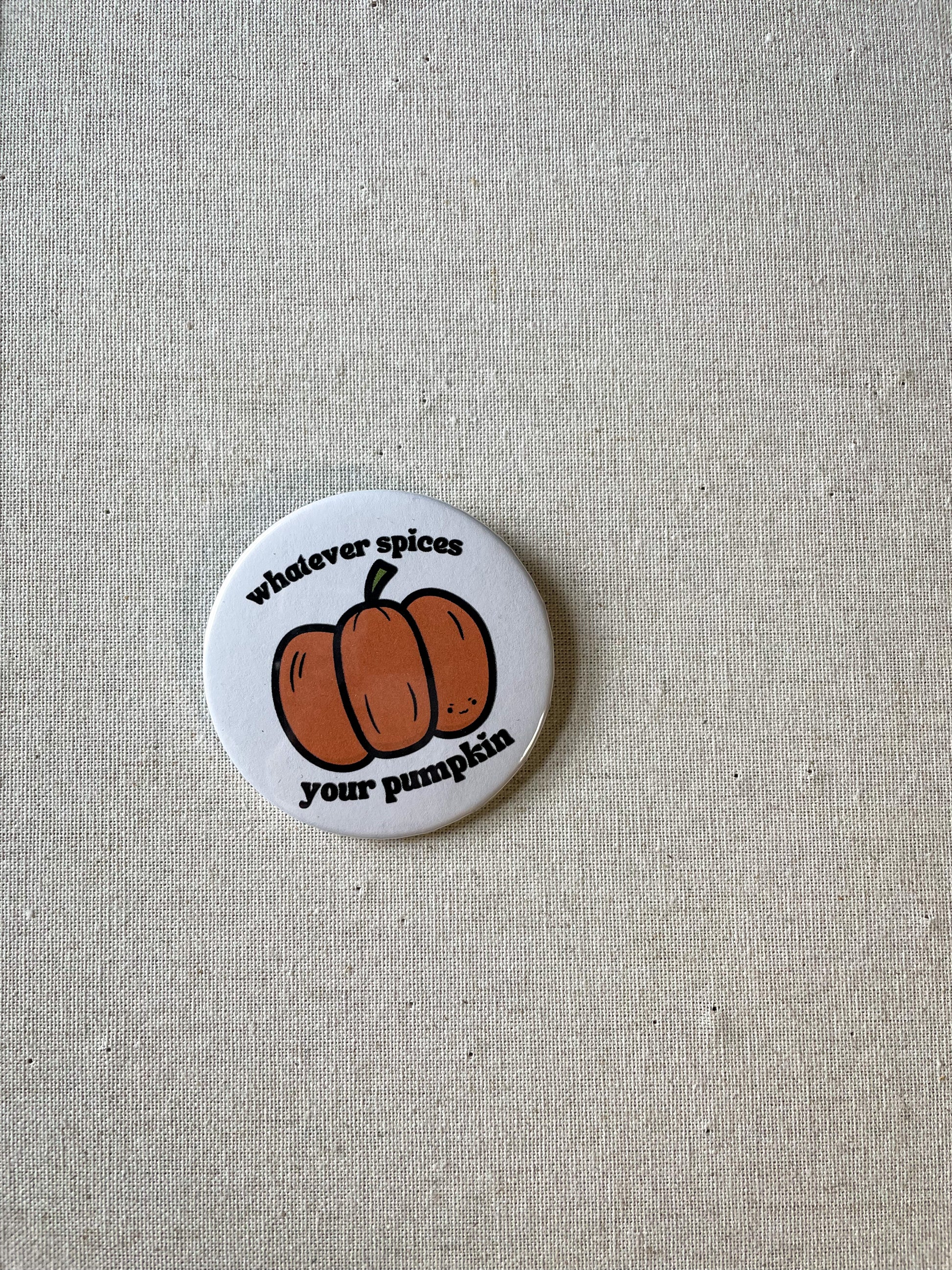 pumpkin spice halloween large 57mm button