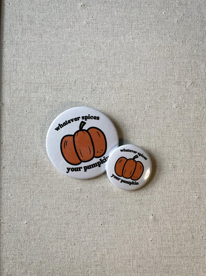 pumpkin spice halloween buttons