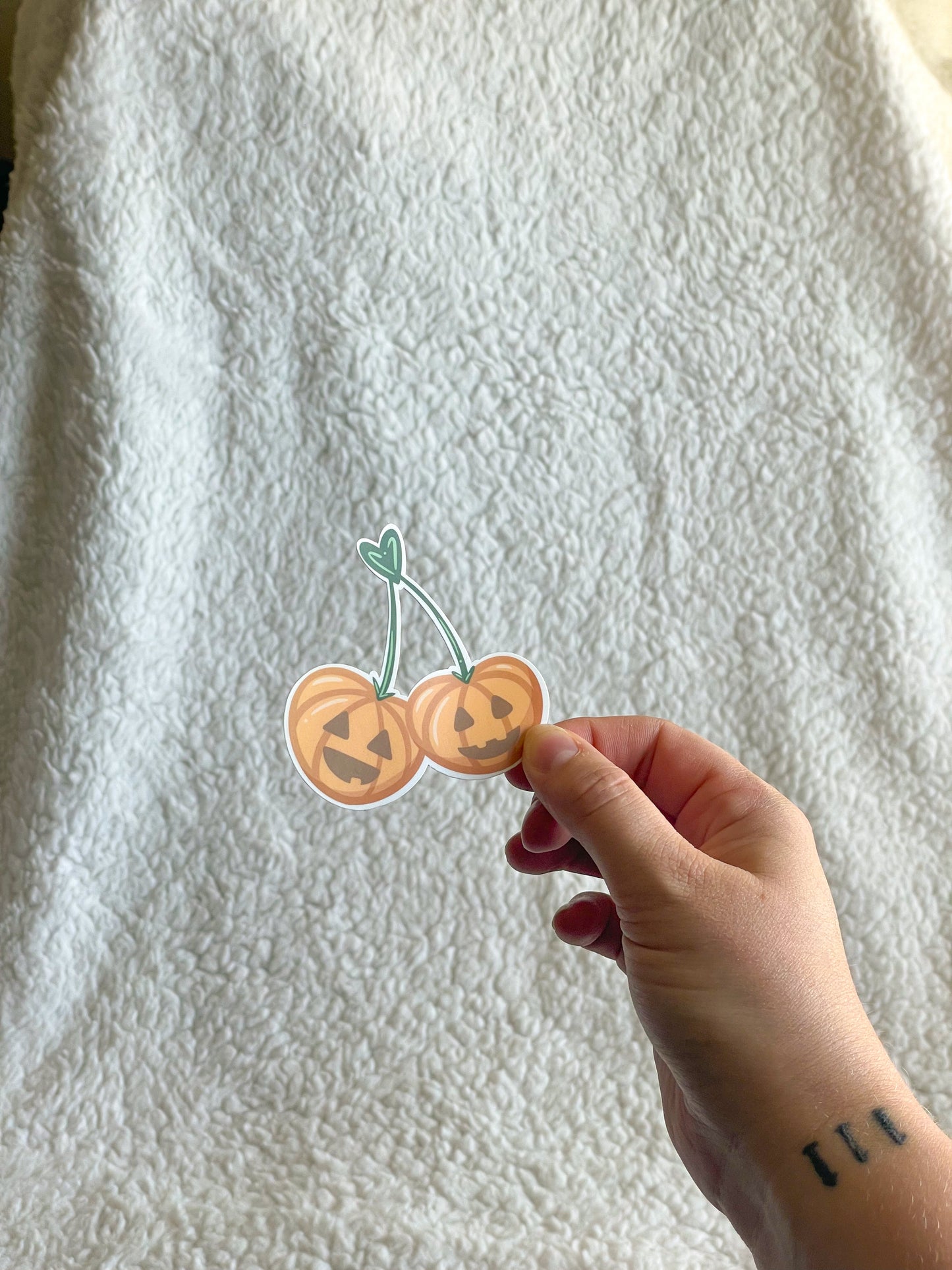 Pumpkin Cherries Sticker