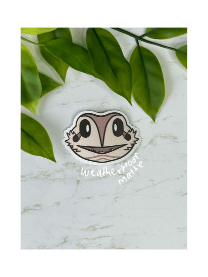 rufus bearded dragon weatherproof matte sticker