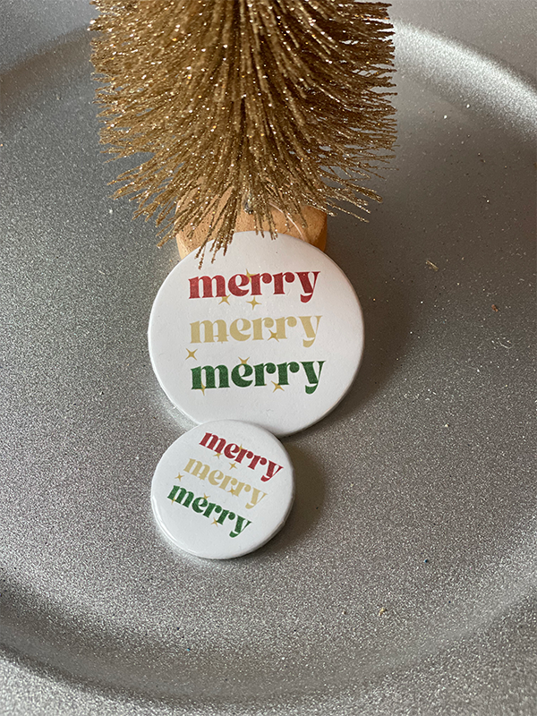 christmas merry buttons