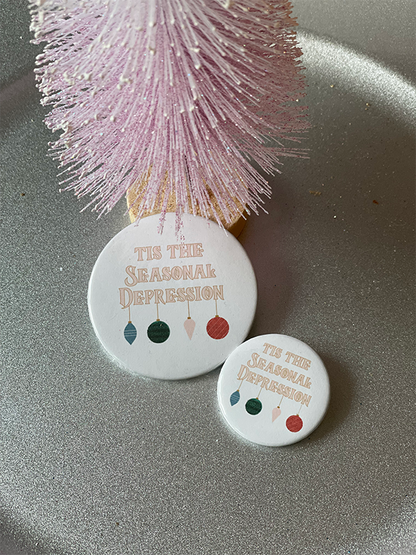 Seasonal Depression Christmas buttons